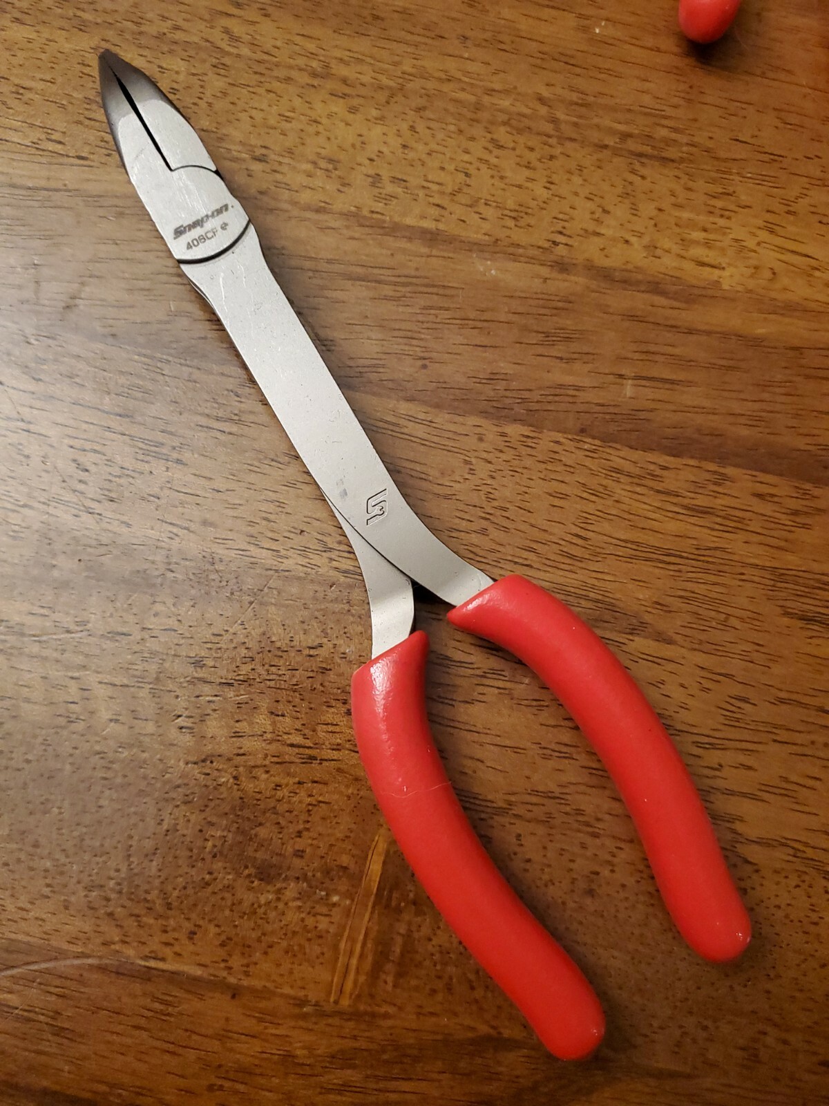 *NEW* Snap On 408CF - 9” Red Stork Bent Needle Nose Pliers FREE SHIPPING