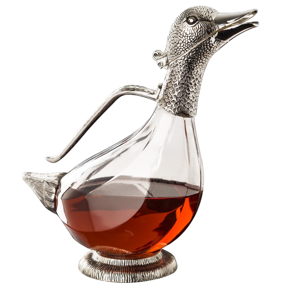 NEW Whitehill Silver Plated Duck Wine Decanter