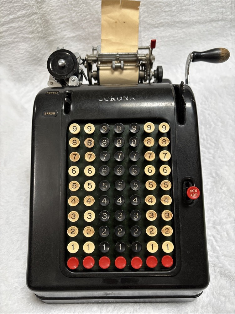 Vintage Smith & Corona Hand Crank Adding Machine