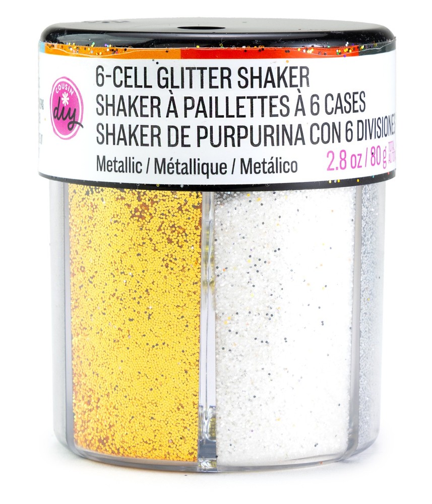 CousinDIY Glitter 6 Cell-Metallic - 2 Pack