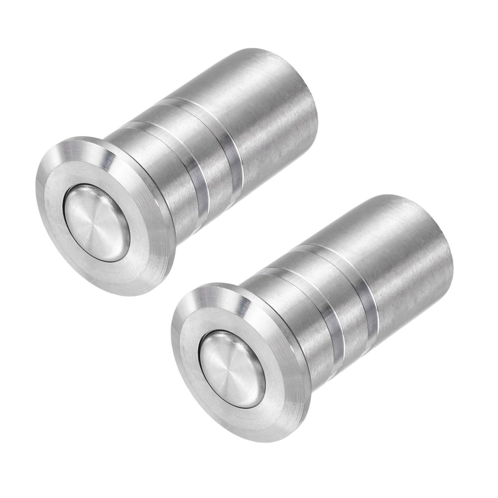 2PCS 0.39" Door Latch Dust Protector Dust-Proof Sliding Lock Insert Silver