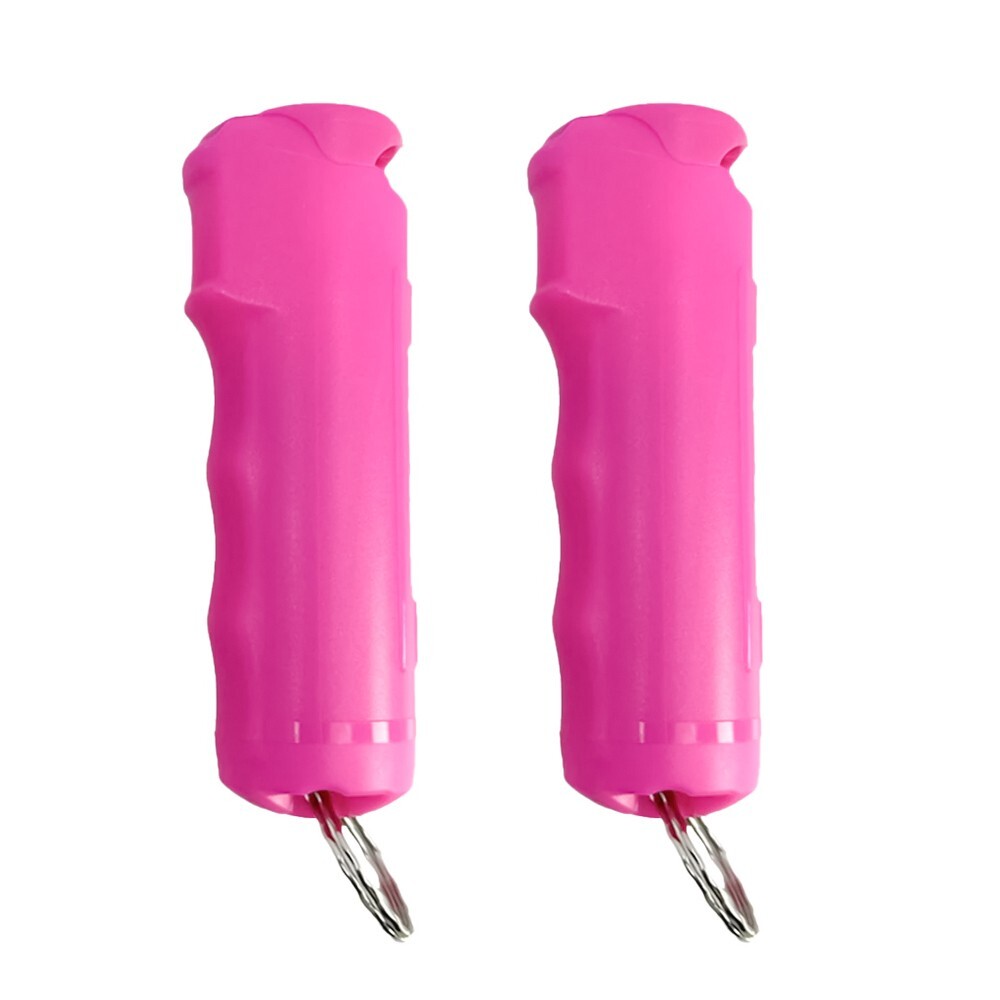 Streetwise STICKY GEL Pepper Spray (2 Pack) 1/2oz Flip Top Keychain Defense PINK