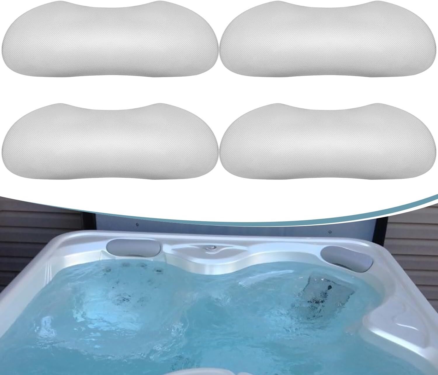 4-Pack 77444 Hot Tub Head Rest Pillows for Hot Spot Relay, Rhythm, SX, Tempo, TX