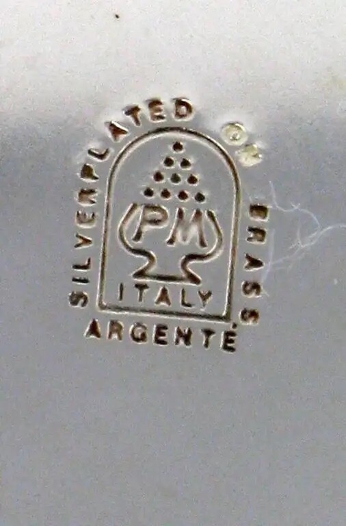 PM Italian Silverplate & Brass Coffee & Tea, 5 Piece Service — MARKED, CLASSIC