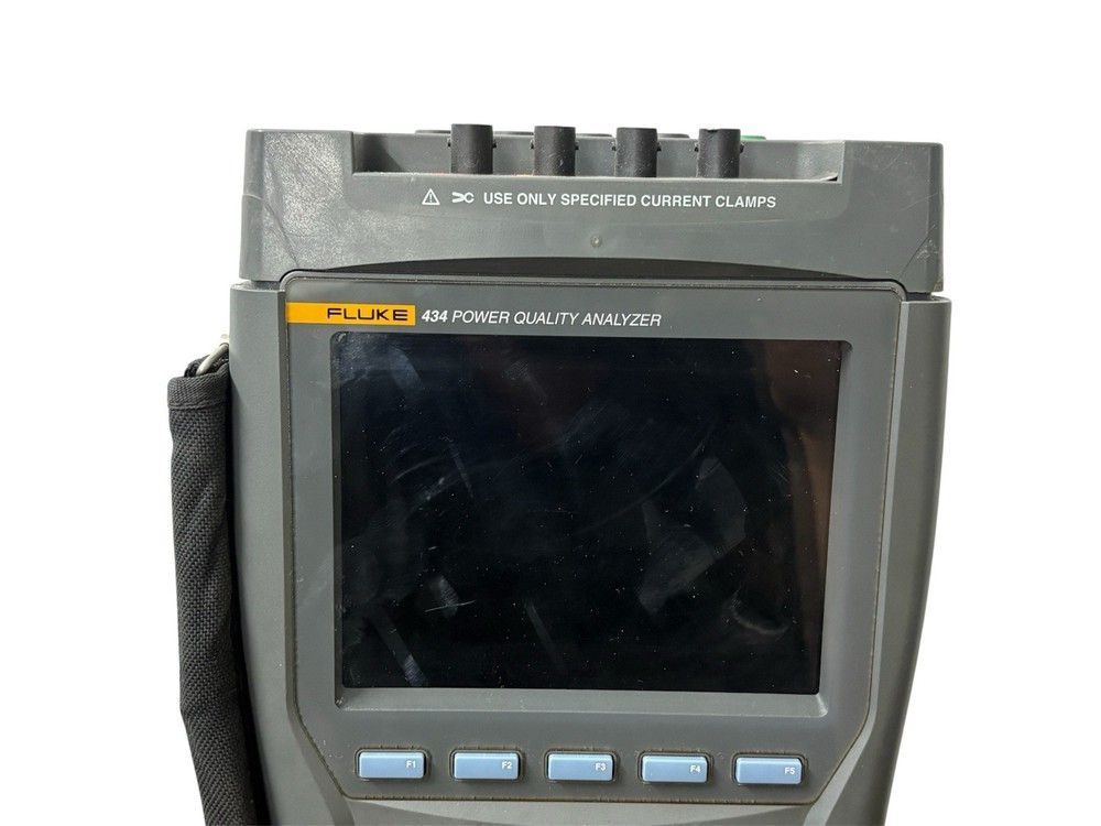 Fluke 434 Three-Phase Power Quality Analyzer with Accessories (Minor Broken)
