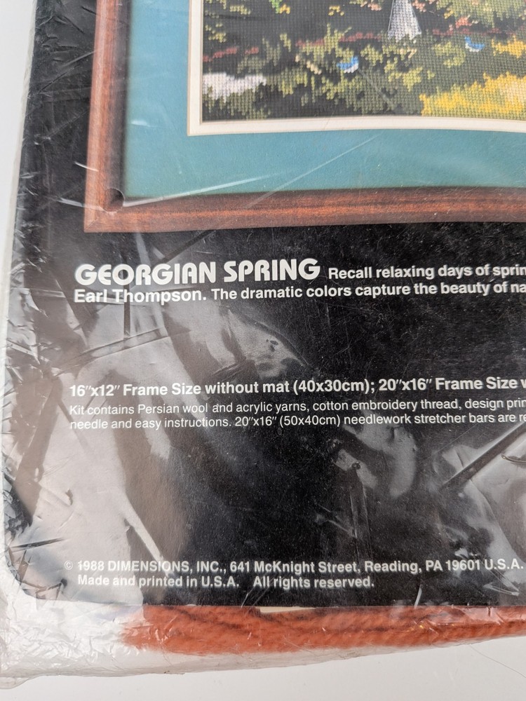 1988 Dimensions GEORGIAN SPRING Needlepoint Kit-SEALED!