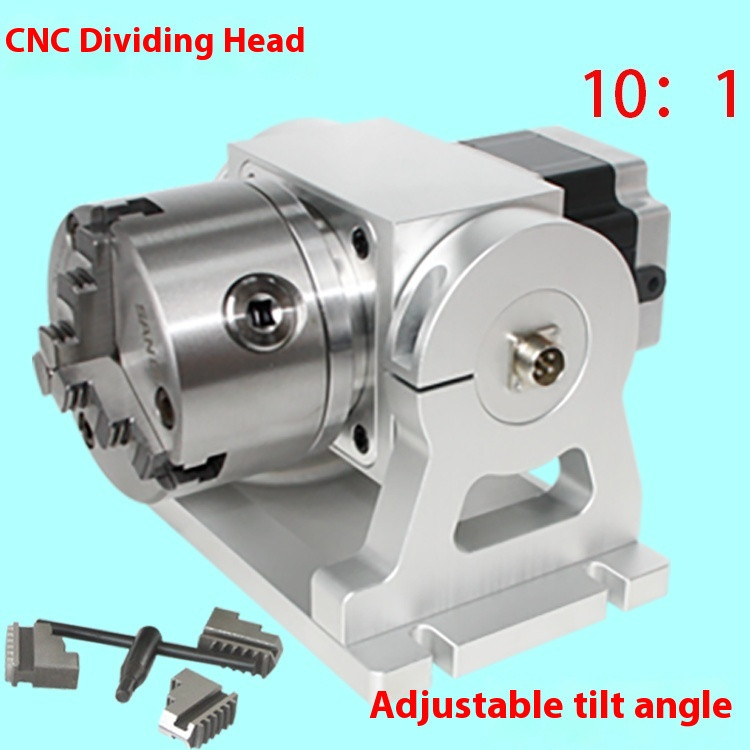 CNC Indexing Head Laser Marker A-axis Fourth Axis Adjustable Angle of Elevation