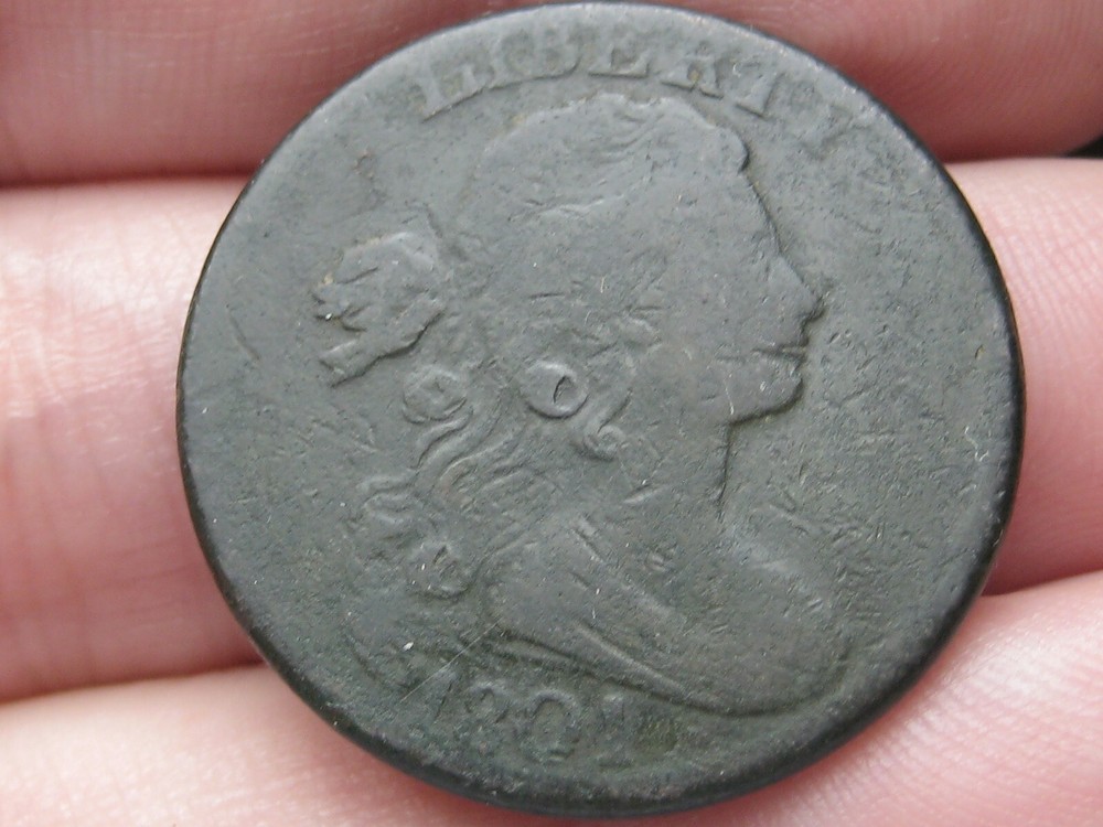1801 Draped Bust Large Cent Penny- Fine/VF Reverse Details