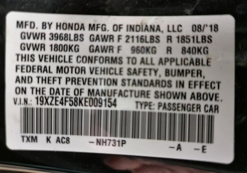 Battery Fits 19-22 INSIGHT 541712
