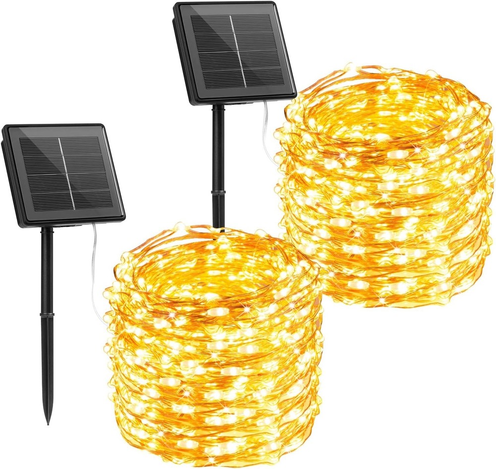 66ft Adjustable Solar String Lights with 8 Lighting Modes - Perfect for Weddings