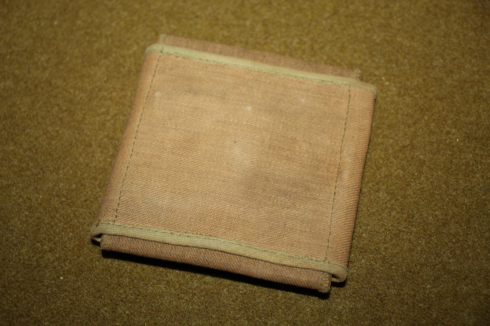 Original WW2 U.S. Army GI's Named OD Canvas Shaving Kit Storage Pouch, Empty