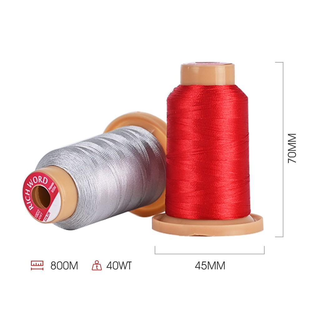 60 Spools Polyester Machine Embroidery Thread 800M (874Y) 40WT for Machine