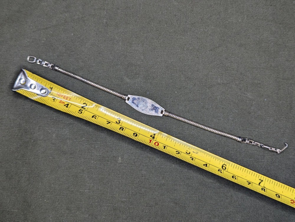 WWII US Women's Army Corps WAC ID Bracelet Officer Name Serial Number Forstner