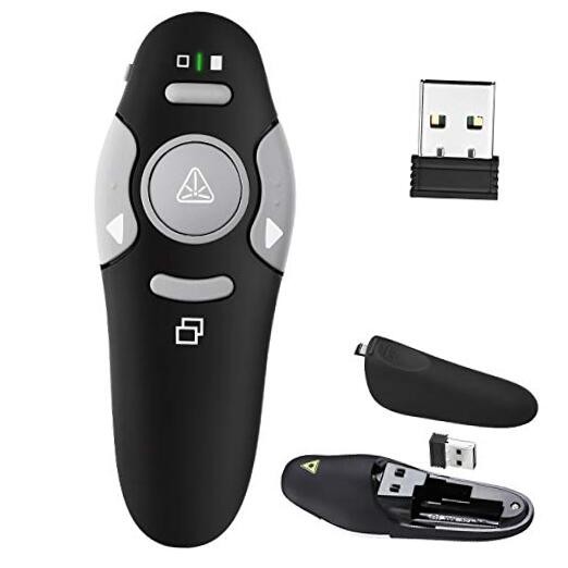 Presentation Clicker Remote, Wireless USB Presenter, Slideshow PowerPoint K100B