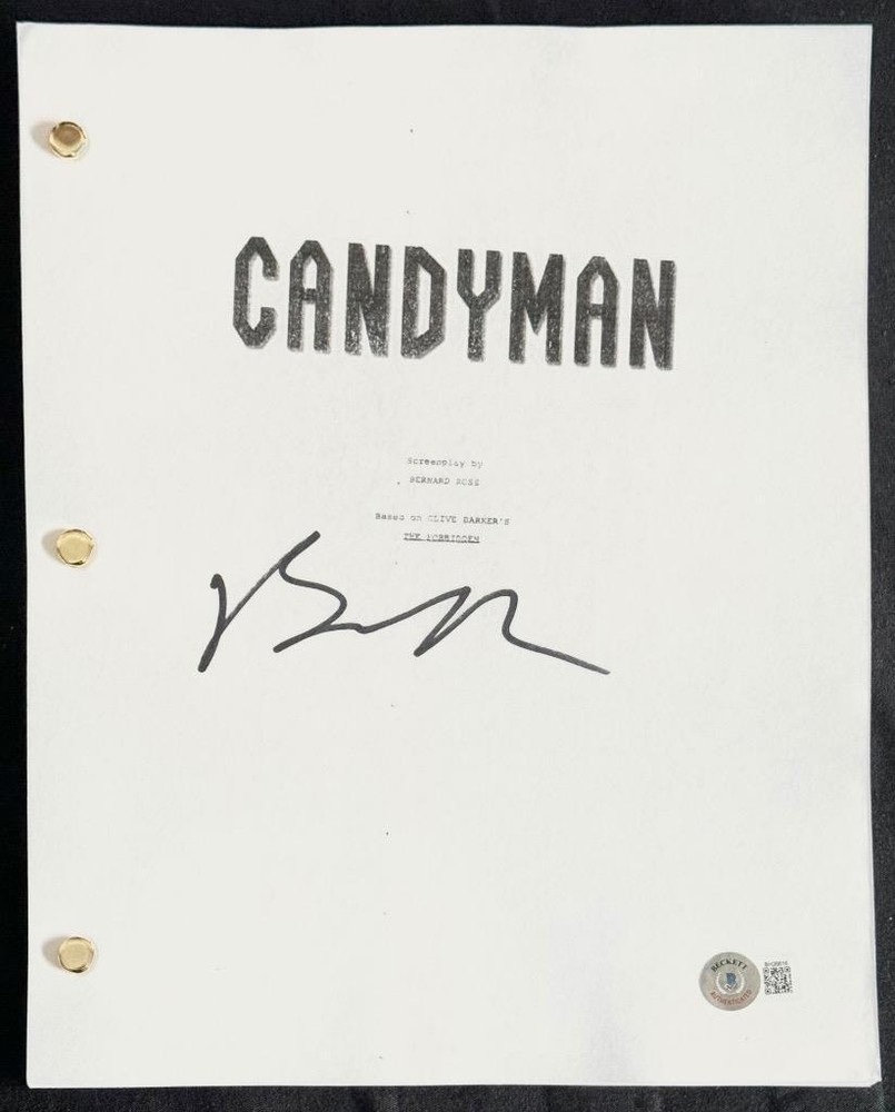 Bernard Rose signed Candyman full movie script autograph (B) ~ Beckett BAS