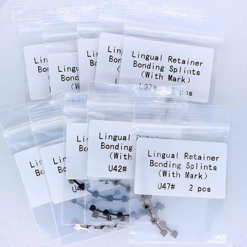 Dental Lingual Retainer Splits Bondable Mesh Base Mark/Universal Upper Lower