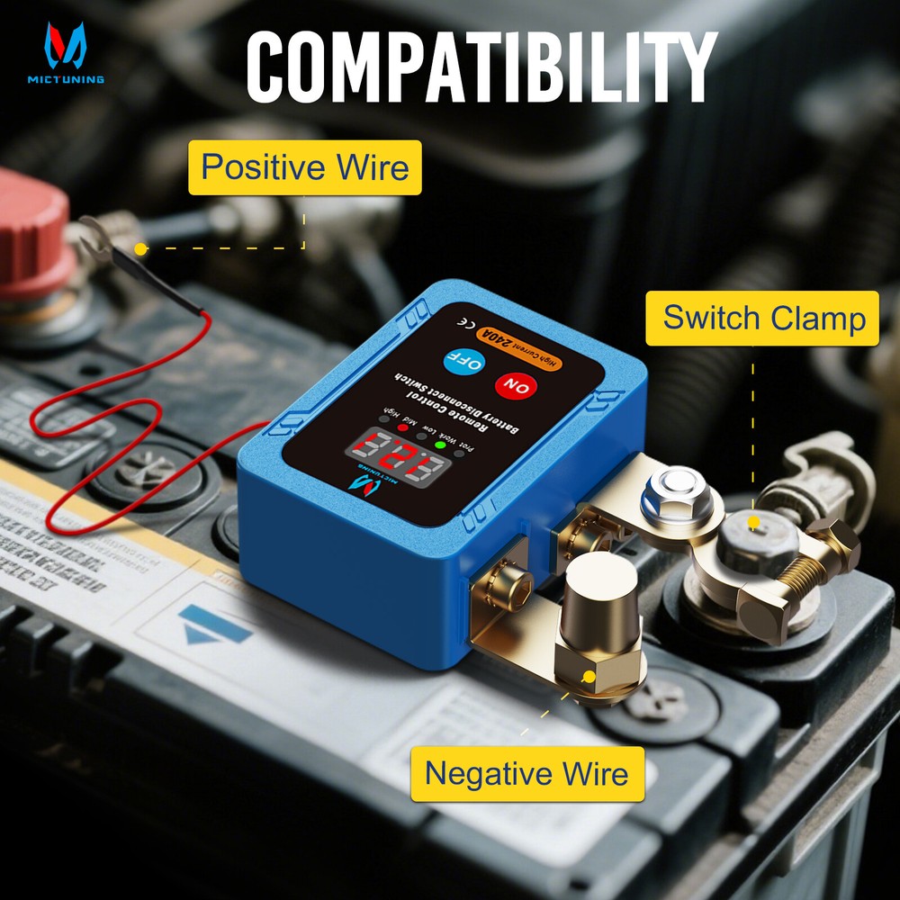 Remote Control Car Battery Switch Disconnect Power Cut Off Kill Master Isolator