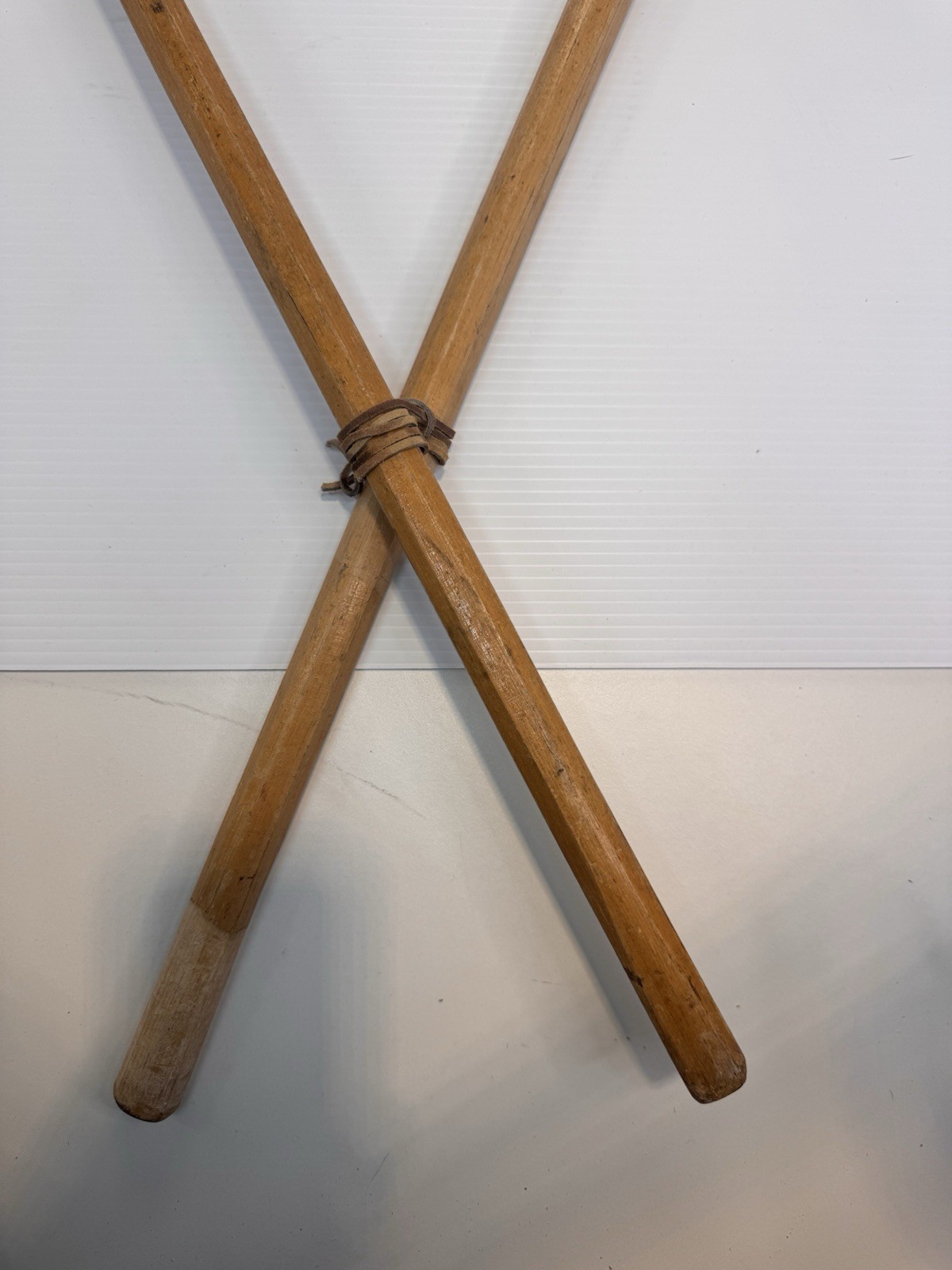 Pair of VINTAGE Wooden Handcrafted MOHAWK Cornwall Lacrosse Sticks 45" x 7"