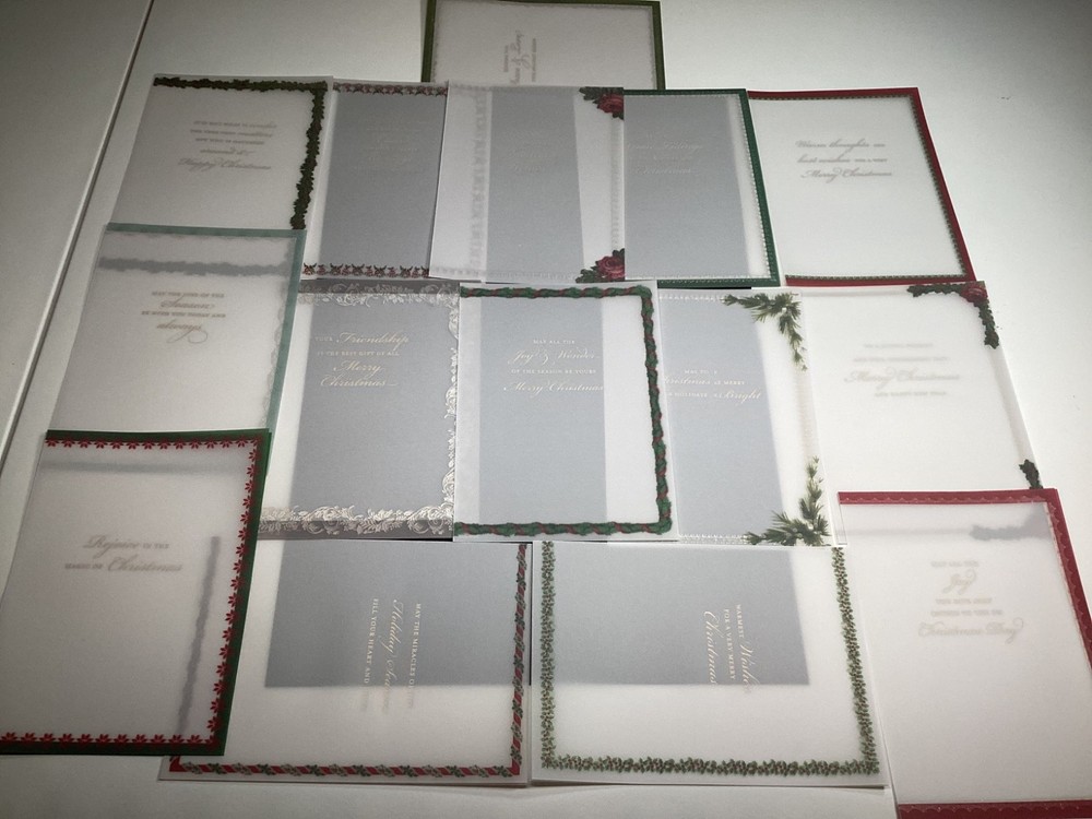 Anna Griffin Vellum Christmas Card Inserts 15pc