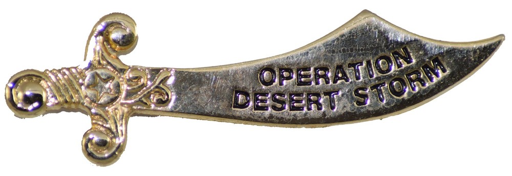 OPERATION DESERT STORM SWORD HAT PIN