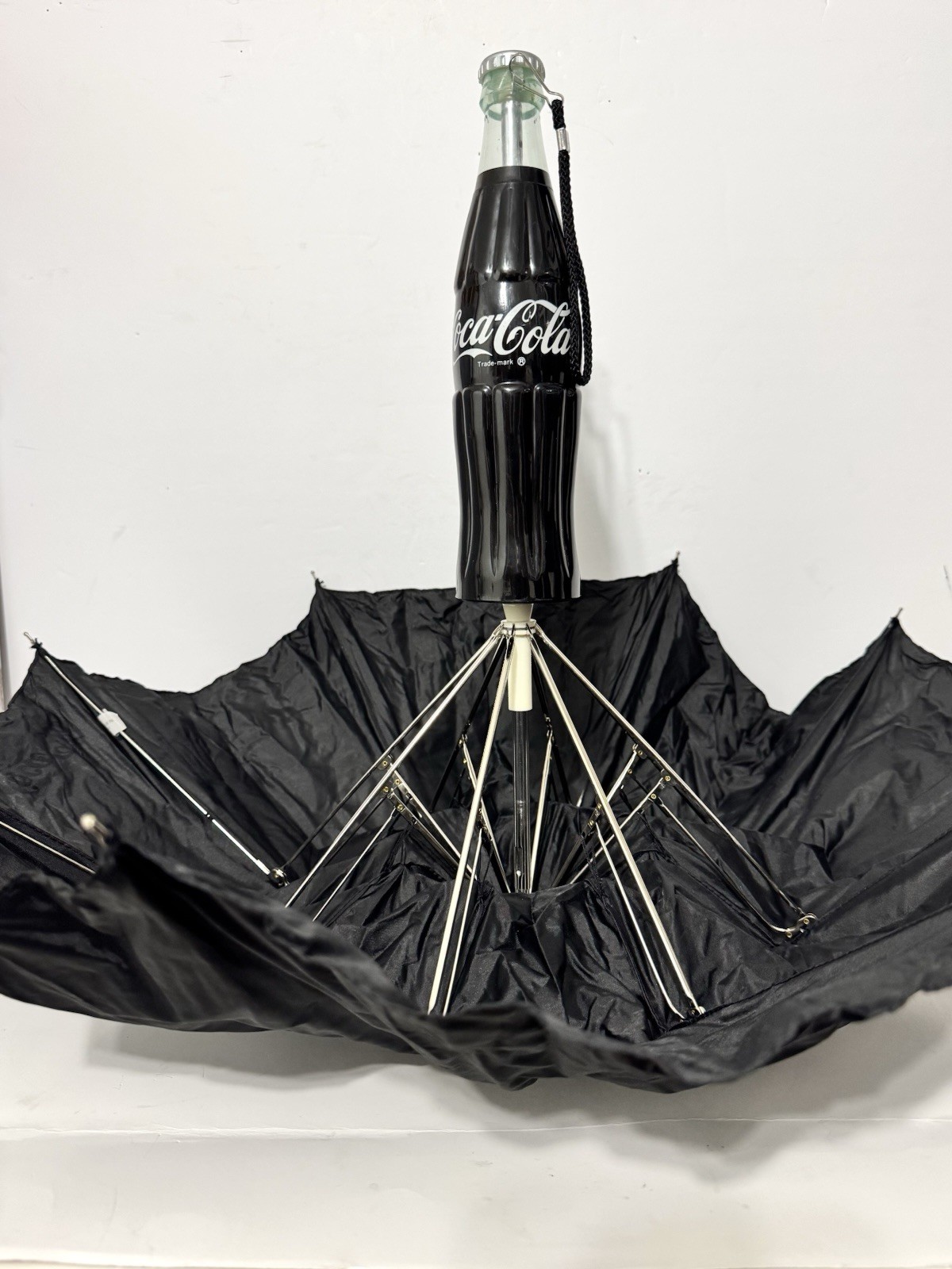 Vintage Coca-Cola Coke Bottle Umbrella 100th Centennial 30” Coke Collectible