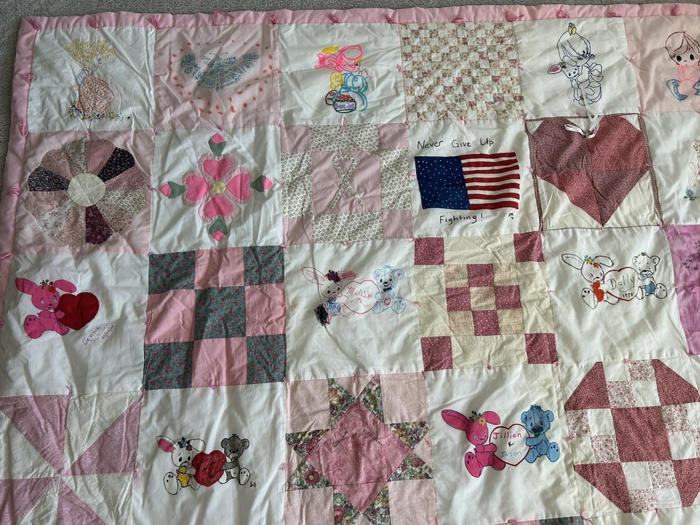 Handmade Patchwork Quilt 87x98