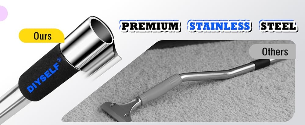 Scraper Tool Adjustable Floor Scraper Long Handle Heavy Duty Paint