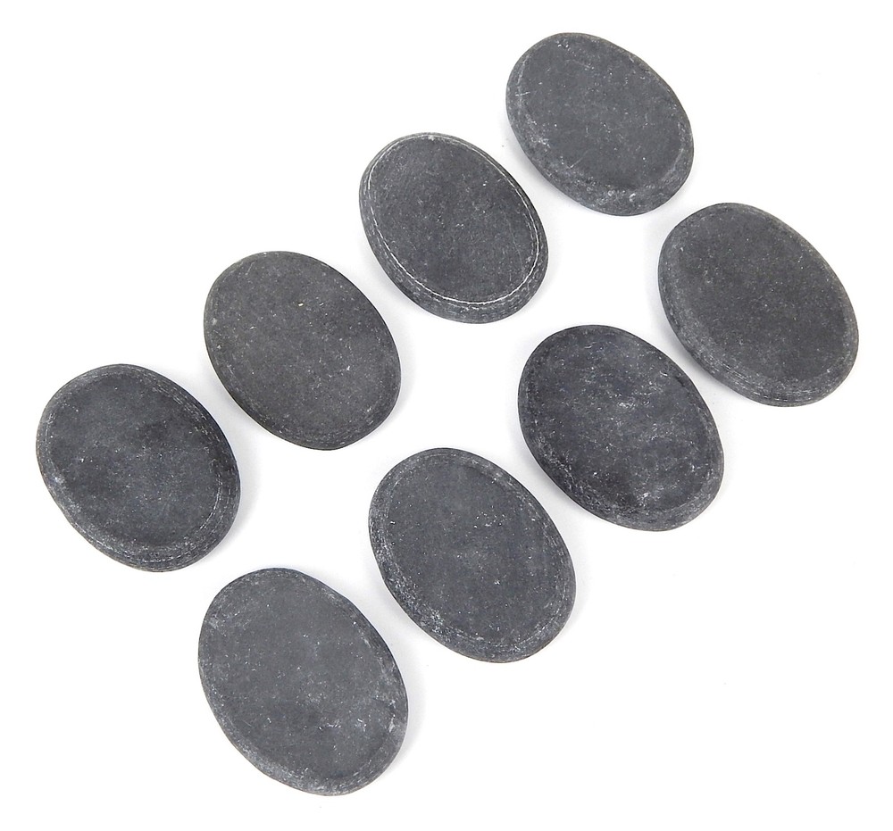 Hot Stone Massage 8 PC Ovular Basalt Stone Set