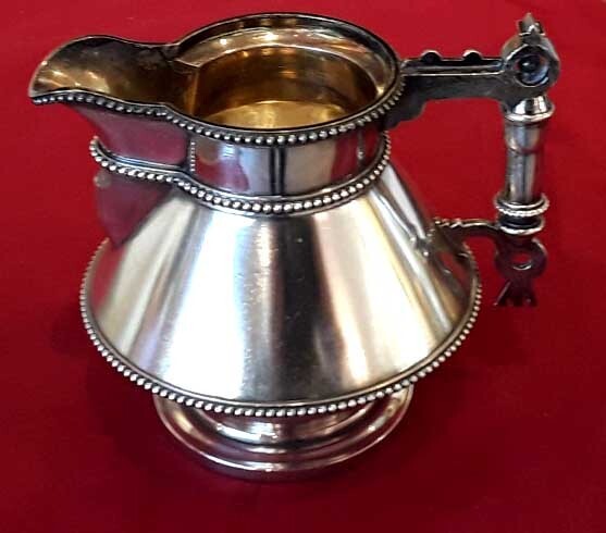 RUSSIAN SOLID SILVER CREAMER I. KHLEBNIKOV , 1887