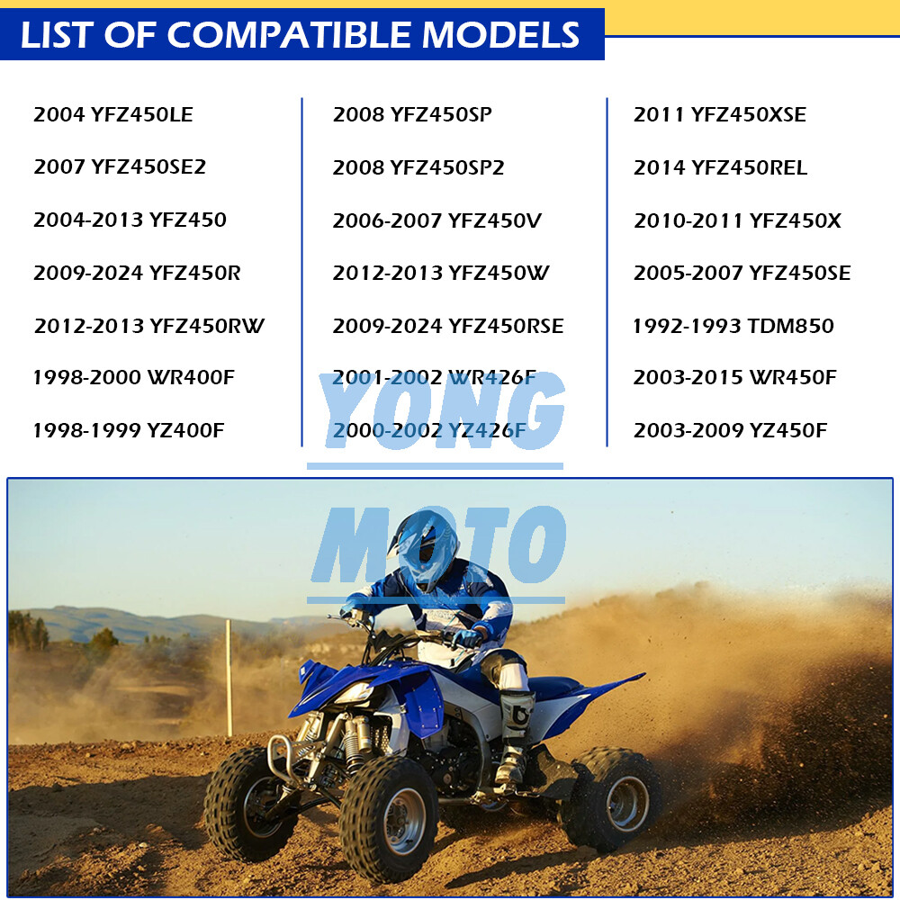 Titanium Head Pipe Exhaust Stud Bolt Gaskets Kit for Yamaha YZ400F YZ426F YZ450F