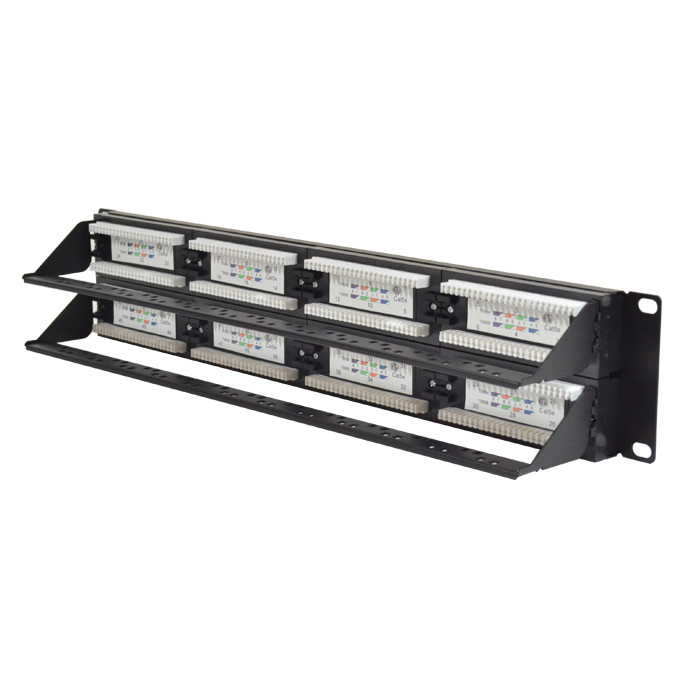 Cat5e UTP 48 Port Network LAN Patch Panel 2U 110 with cable management