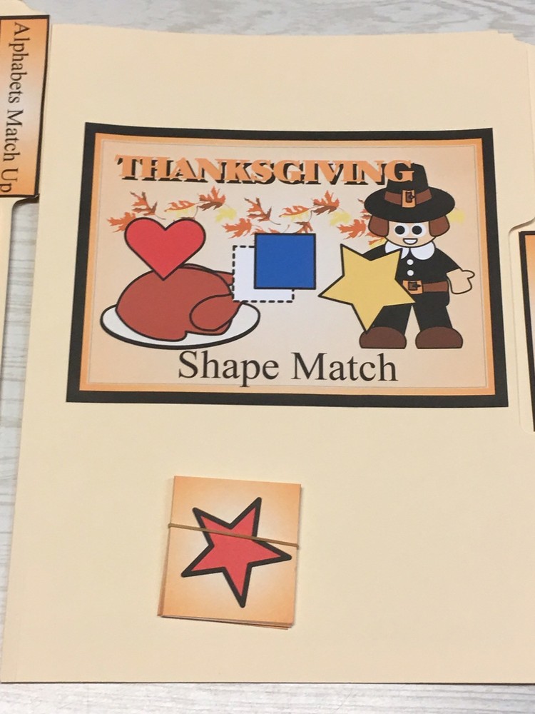 Thanksgiving - 10 File Folder Set - Activity Set - Teaching - DIY PRINTED