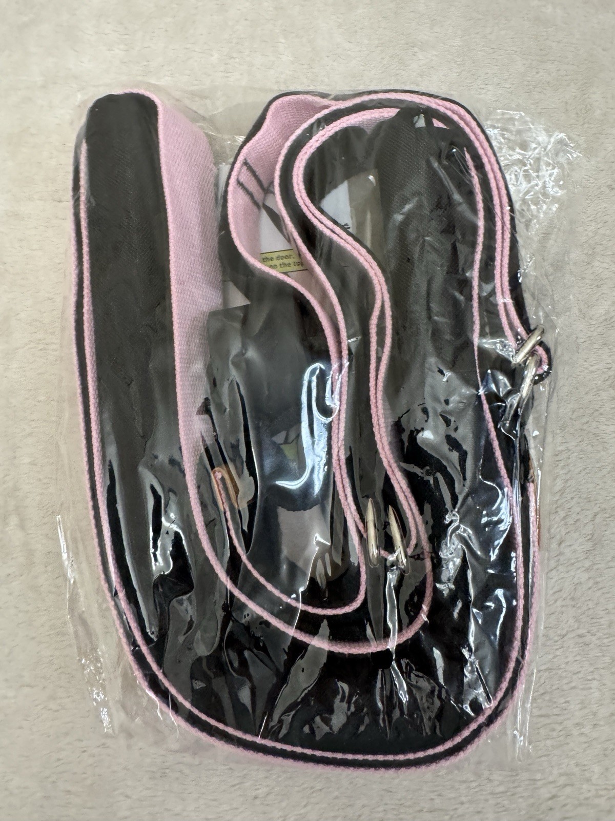 Pink Aerial Yoga Rope - Door-Mounted Stretching Strap