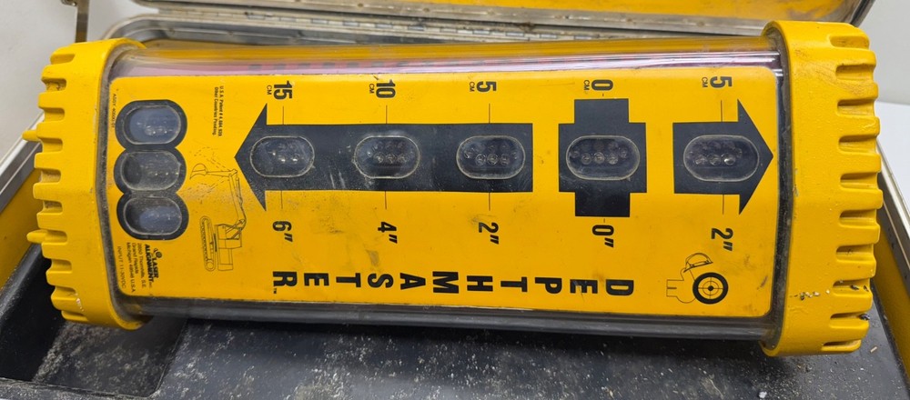 Laser Alignment Depthmaster ASSY 40500-01 Yellow Case Receiver UNTESTED READ