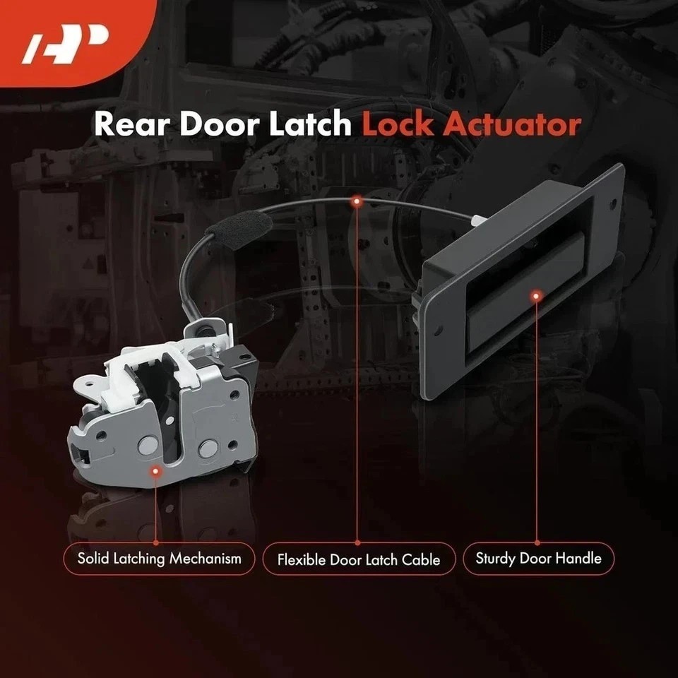 Rear Cargo Door Latch with Handle Compatible with Ford E-150 E-250 E-350