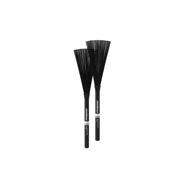 ProMark Heavy Nylon Brushes 2B Black, Pair, PMNB2B