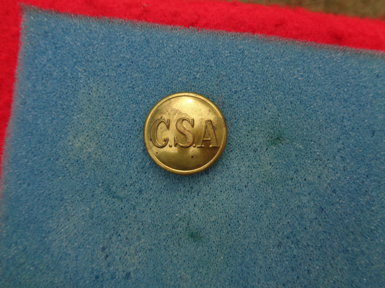 CIVIL WAR C.S.A. CONFEDERATE INFANTRY Large Coat SIZE COAT BUTTON NON DUG