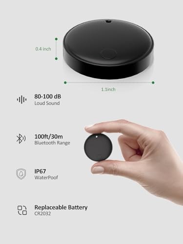 Smart 2 Black Key Finder Tracker Tags for Android & iOS