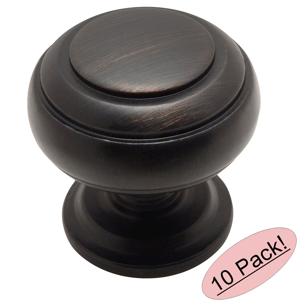 *10 Pack* Cosmas Oil Rubbed Bronze Cabinet Knobs #7498ORB