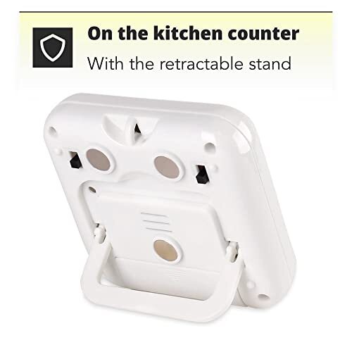 Magnetic Digital Kitchen Timer Loud Alarm Clock White LCD Countdown