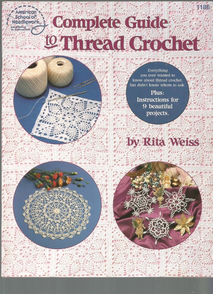 Complete Guide to Thread Crochet Patterns Snowflake Ornament Tablecloth K26