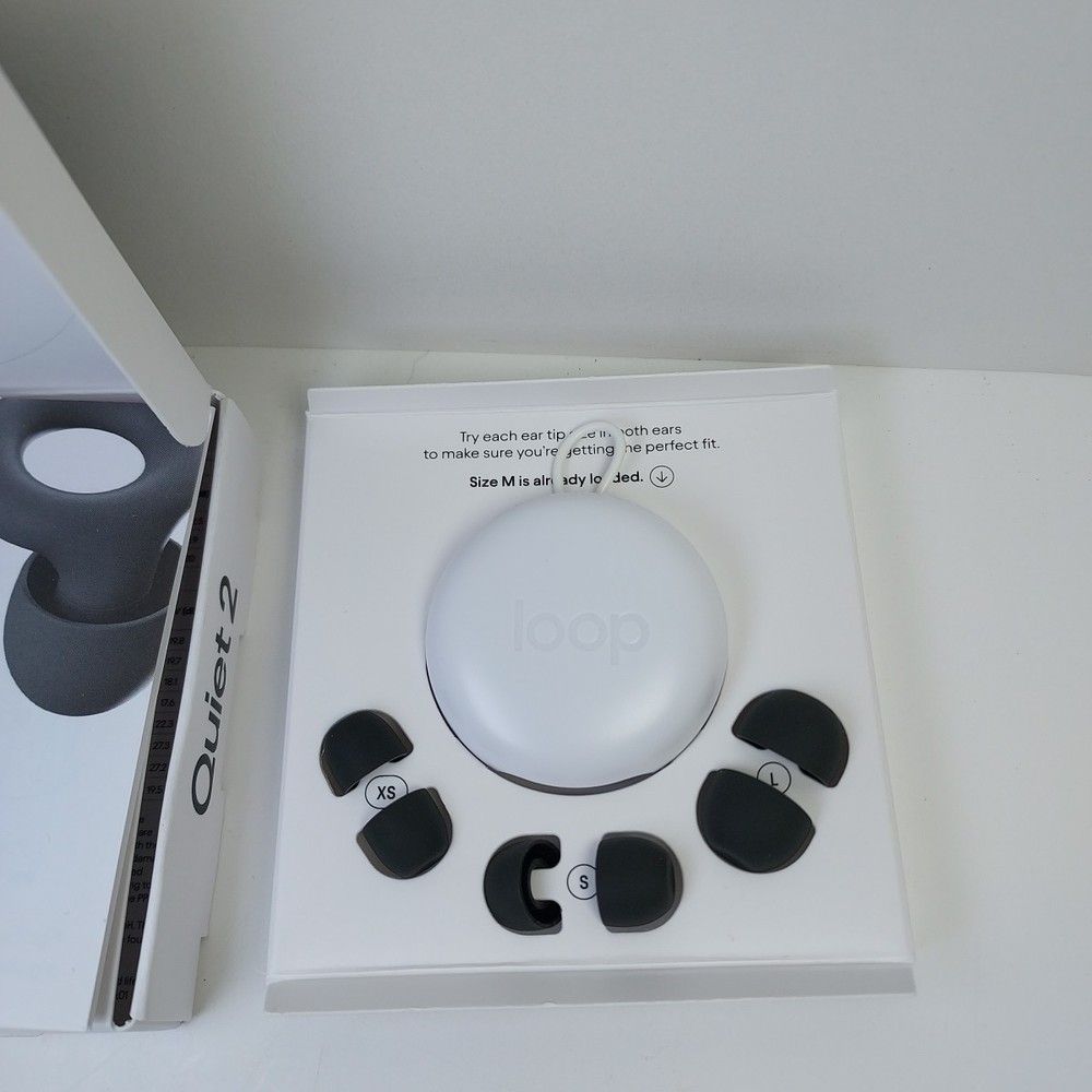 Loop Quiet 2 Noise Reduction Earplugs - Black New Open Box