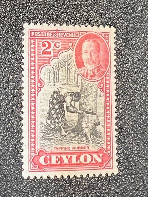 Ceylon stamp 264a used (perf 14) MH