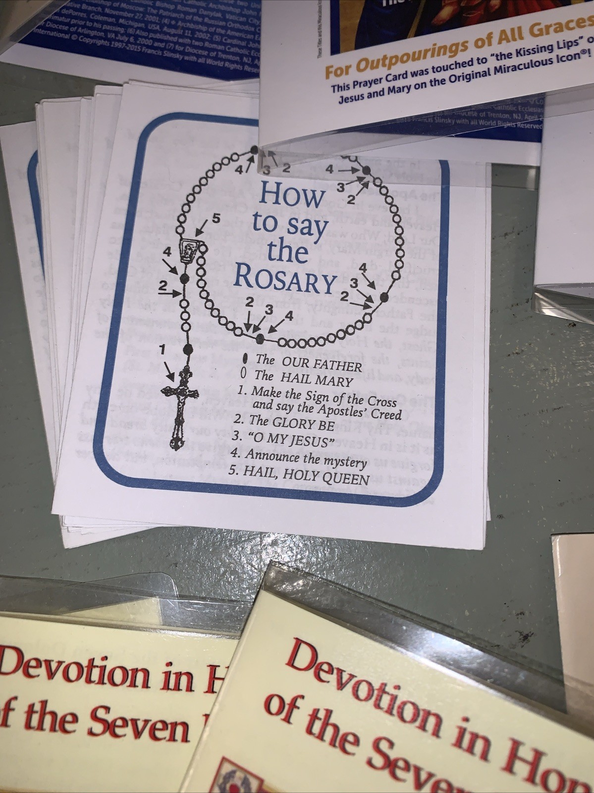 VTG Catholic Holy Cards Pamphlets Pre-Vatican Rosary Devotions SSPX