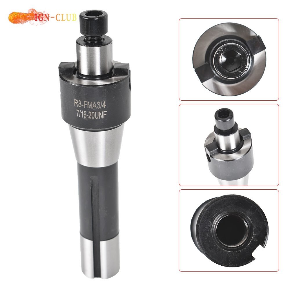 Shank Shell Milling Arbor Adapter Holder For Machine 3/4" R8
