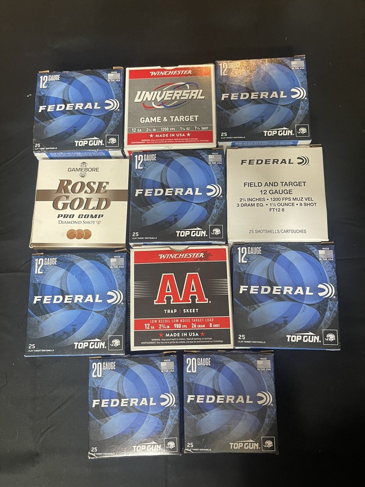 11 Empty Vintage Shotgun Shell Boxes