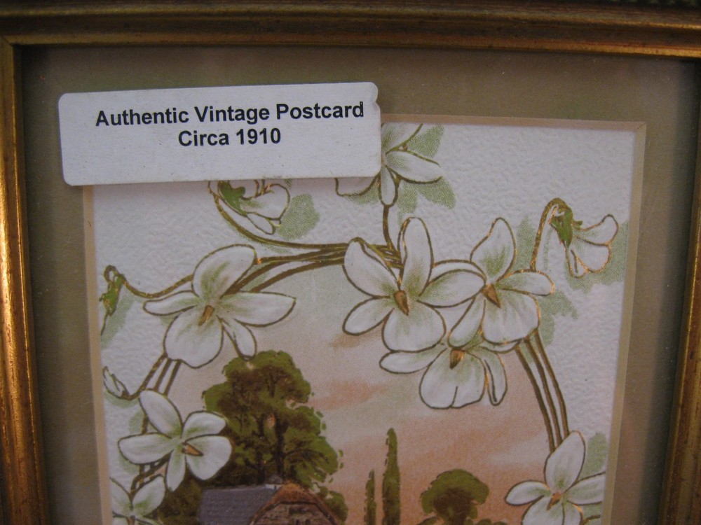 FRAMED ANTIQUE EASTER CARD (CIRCA 1910) - VERY LOVELY - NICE FRAME