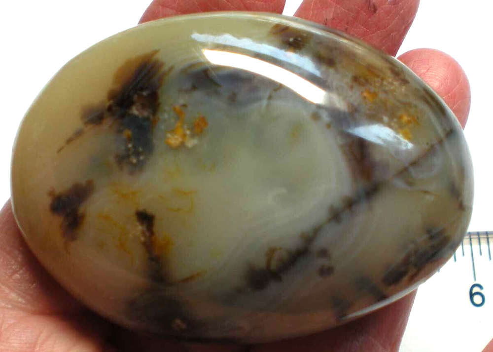 Dendritic Agate Polished Palmstone Madagascar sc750c