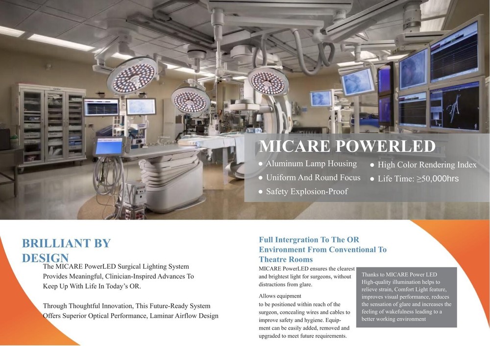 Surgical ceiling lamp MICARE POWER LED E700/500