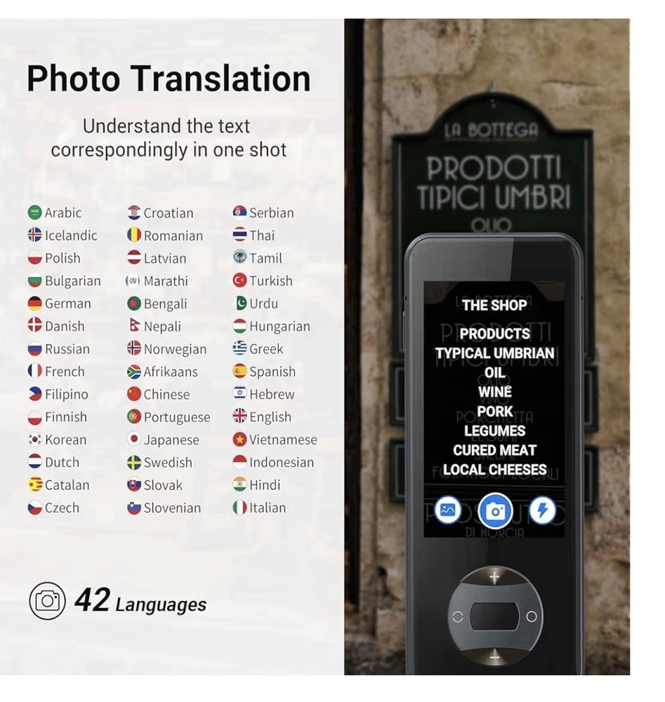 Language Translator Device, AI Translator Device W10 No WiFi Needed, Two Way ...